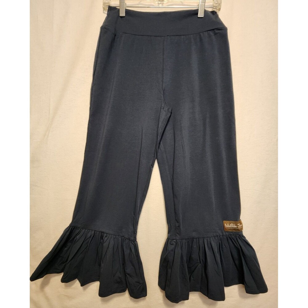 Matilda Jane Size Medium Big Ruffle Pants Blue New